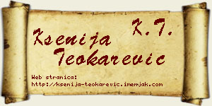 Ksenija Teokarević vizit kartica